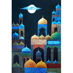 Javed Qamar, 10 x 14 inch, Mixed Media On Paper, Cityscape Painting, AC-JQ-276 Javed Qamar, 10 x 14 inch, Mixed Media On Paper, Cityscape Painting, AC-JQ-276
